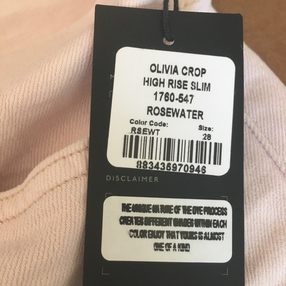 Citizens of Humanity Olivia High Rise Slim Crop Pants Rosewater - Picture 9 of 13
